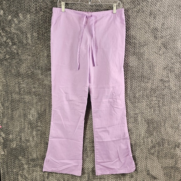 Cherokee Workwear Scrub Pants Lot Women's Pink Lavender Elastic Waist Flare Leg - Picture 2 of 8